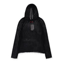BLACK SEXY KNIT HOODIE