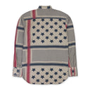 MULTI TUNIC AMERICAN FLAG BUTTON-DOWN SHIRT