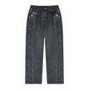 GREY P-ALSTON FLUID PRINTED TROUSERS