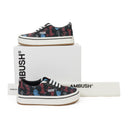 RED VULCANIZED LACE UP CANVAS SNEAKERS