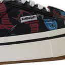 RED VULCANIZED LACE UP CANVAS SNEAKERS