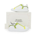 WHITE/GREEN CASUAL LEATHER SNEAKERS