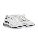 WHITE/BLACK CASUAL LEATHER SNEAKERS