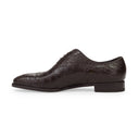 BROWN SNAKESKIN LACEUP DRESS SHOES