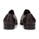 BROWN SNAKESKIN LACEUP DRESS SHOES