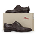BROWN SNAKESKIN LACEUP DRESS SHOES