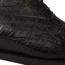 BROWN SNAKESKIN LACEUP DRESS SHOES
