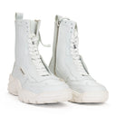 WHITE BOCCACCIO ANKLE BOOTS