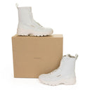 WHITE BOCCACCIO ANKLE BOOTS