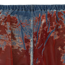 RED MIXED FABRIC RELAXED JEANS