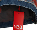 RED MIXED FABRIC ZIP UP JACKET