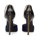 PURPLE PEEP TOE W/ ANKLE STRAP HEELS