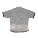 BLUE S-TRAX STRIPED SHORT SLEEVE BUTTON-DOWN SHIRT