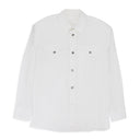 WHITE POPLIN TRUCKER BUTTON-DOWN SHIRT