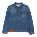 BLUE TWISTED FITTED DENIM JACKET
