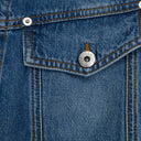 BLUE TWISTED FITTED DENIM JACKET