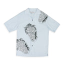 BLUE BOXY FIT GRAPES PRINT SHORT SLEEVE BUTTON-DOWN SHIRT