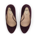 PLUM DECOLLETE HEELS