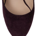 PLUM DECOLLETE HEELS