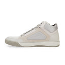 WHITE/CREAM BASKET MID TOP SNEAKERS