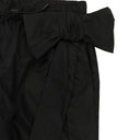 BLACK ANKLE GATHERED W/ BOW DETAIL TRACK TROUSERS