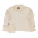 IVORY PATCH POCKET SWEATER