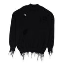BLACK DESTROYED SWEATER