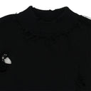 BLACK DESTROYED SWEATER