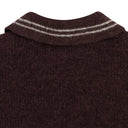 PURPLE TRADITIONAL SHORTSLEEVE KNIT POLO SWEATER