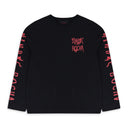 BLACK LONG SLEEVE W/ RIBBON LOGO PRINT T-SHIRT