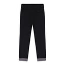 BLACK RING DETAIL CROPPED PANTS