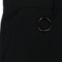 BLACK RING DETAIL CROPPED PANTS