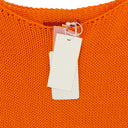 ORANGE RIPPED CREW NECK SWEATSHIRT
