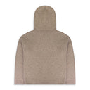 BEIGE ZIPPED ANCHOR SWEATER HOODIE