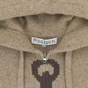 BEIGE ZIPPED ANCHOR SWEATER HOODIE