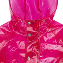 PINK HOODED TRANSPARENT RAINCOAT
