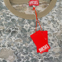 BEIGE CAMO BURN OUT PRINT LONG SLEEVE T-SHIRT