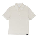 WHITE MESH SHORT SLEEVE POLO SHIRT