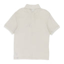 WHITE MESH SHORT SLEEVE POLO SHIRT