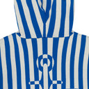 BLUE STRIPED ZIPPED ANCHOR HOODIE