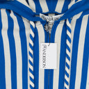 BLUE STRIPED ZIPPED ANCHOR HOODIE