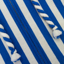 BLUE STRIPED ZIPPED ANCHOR HOODIE