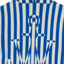 BLUE STRIPED ZIPPED ANCHOR HOODIE