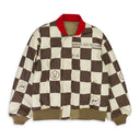 BEIGE MENS WOVEN BLOUSON JACKET BOMBER