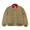 BEIGE MENS WOVEN BLOUSON JACKET BOMBER