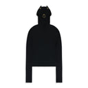 BLACK KNIT HOODIE