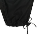 BLACK TECH NYLON WITH ANKLE GATHERING AND PRESSED ROSE TRACK TROUSERS