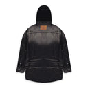 BLACK INSERT HOOD DENIM JACKET