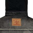 BLACK INSERT HOOD DENIM JACKET