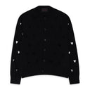 BLACK CUT OUT LOVE HEART CARDIGAN